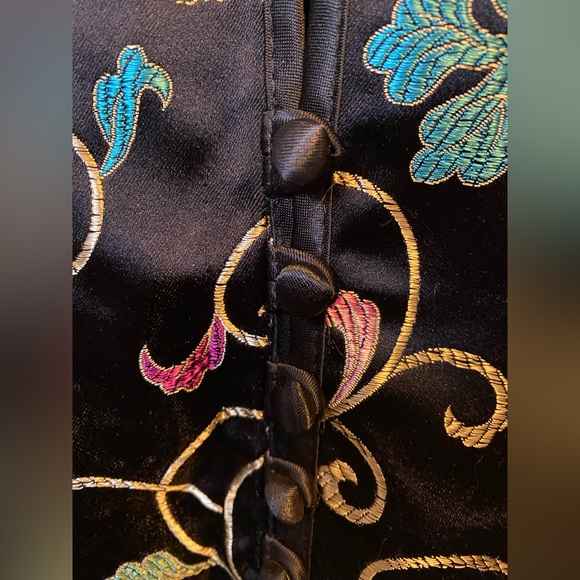 Mesmerize Embroidered/Painted Asian Silky Blazer Jacket - Picture 4 of 7